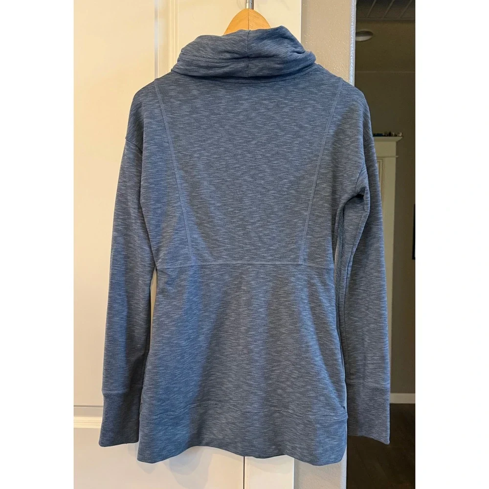 Wmns Gray Athleta Cowl Neck Tunic Sweatshirt Pockets Size‎ XS Yoga Sporty Comfy